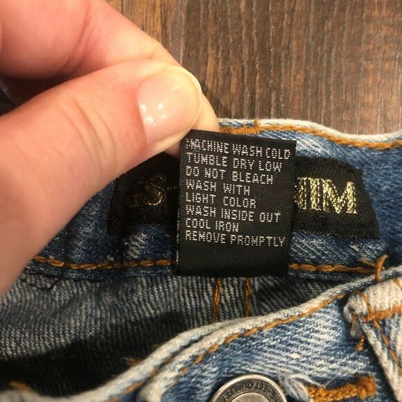 GS-115 Boy’s Size 4 Vintage Style Jeans Bleached Paint Splatters Moto Distressed - Picture 10 of 12